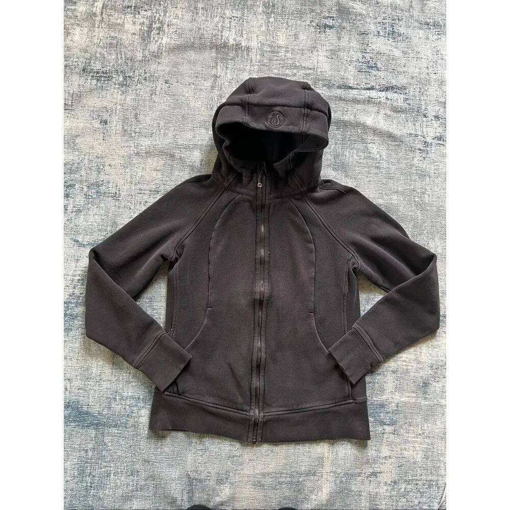 Lululemon Black Light Cotton Fleece Scuba Hoodie Size 12 Style: W4AWMS